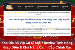 Tìm hiểu tính năng và độ chính xác của xóc đĩa online RikVip